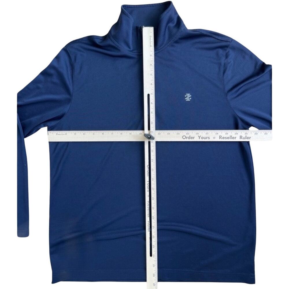 Izod Golf Navy Blue Quarter Zip Lightweight Long Sleeve Pullover Size L Men's - Picture 5 of 10